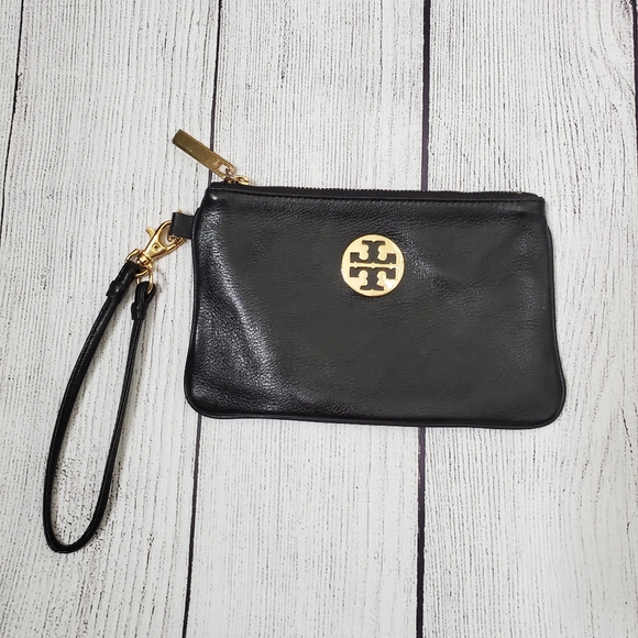 Tory Burch Handbags - Tory Burch Black Leather Wristlet